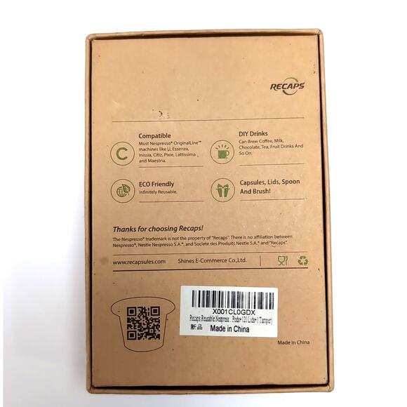 RECAPS Refillable Coffee Capsules Espresso READ WHICH MODELS No Foil Lids - Picture 4 of 7